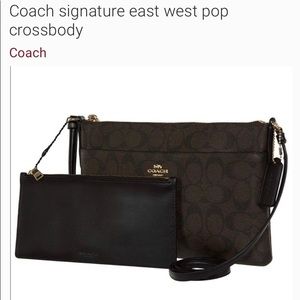 Coach East West POP Crossbody-  Black/Brown